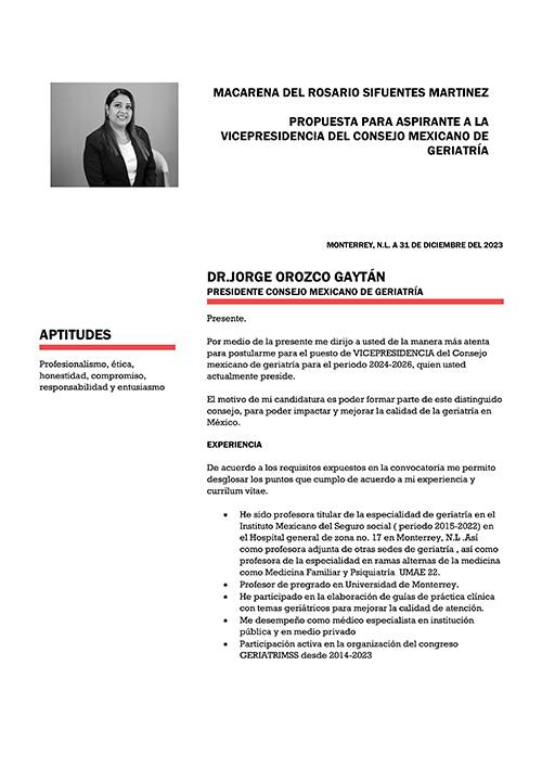 CV Dra. Macarena del Rosario Sifuentes Martínez